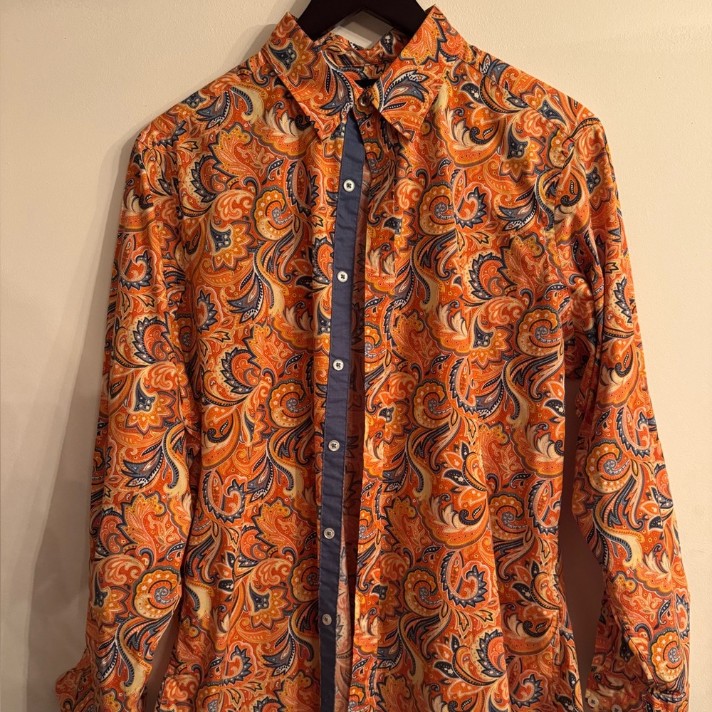 Daniel Cremieux Paisley Premium Denim Shirt XL